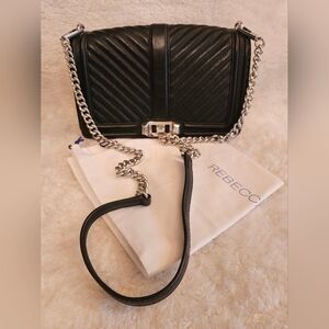 Rebecca Minkoff Love Chevron Quilted Crossbody Bag With Dust Bag